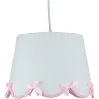 Scalloped Bow Lamp Shade - White