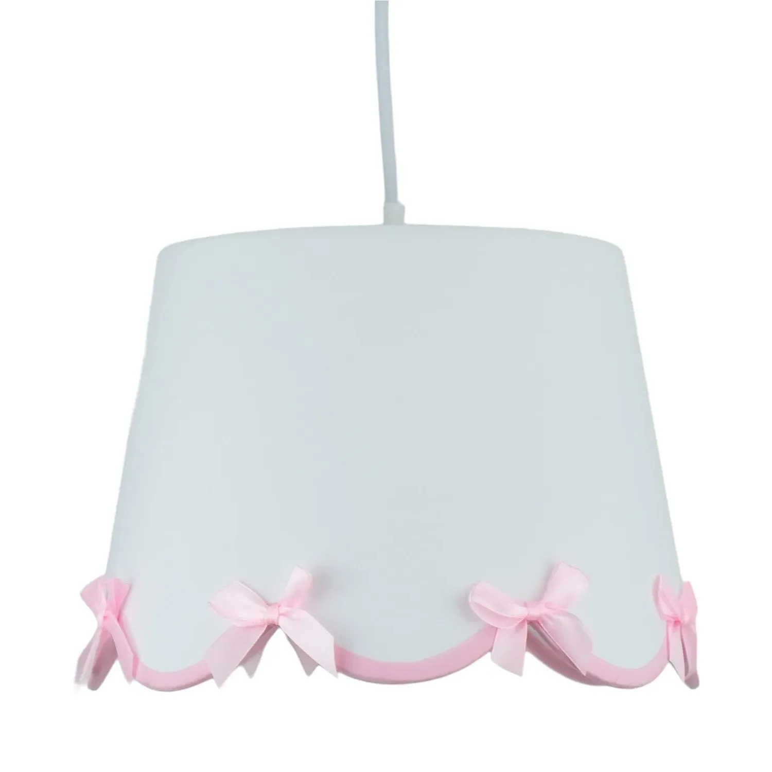 Scalloped Bow Lamp Shade - White image