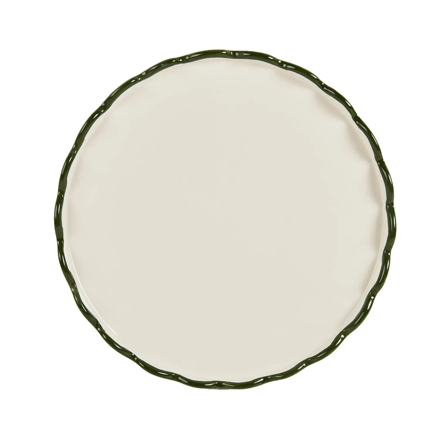 Scalloped Edge Tray - Blue, Ceramic