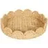 Scalloped Edge Tray - Brown, Seagrass