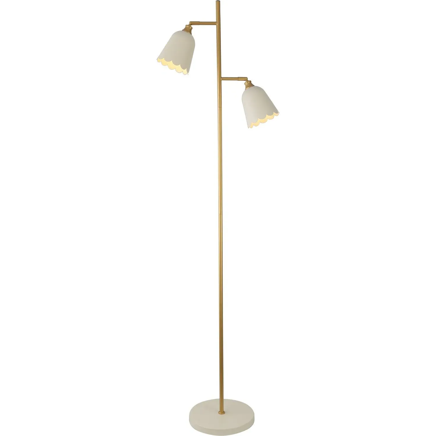 Scalloped Floor Lamp - Cream