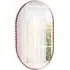 Scalloped Oval Mirror - Red