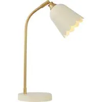 Scalloped Table Lamp - Cream
