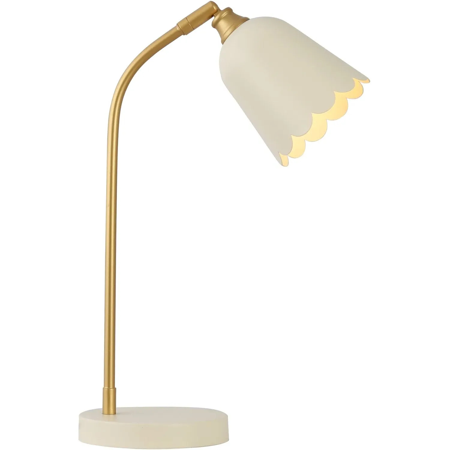 Scalloped Table Lamp - Cream
