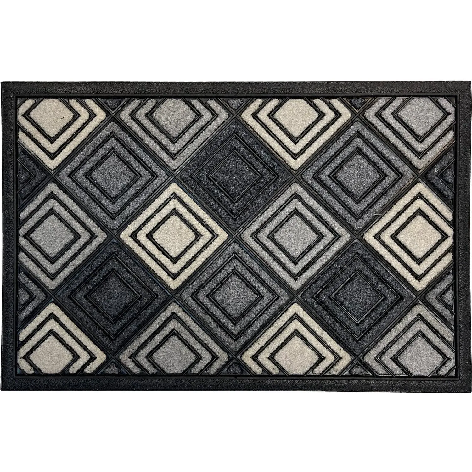 Scrape and Sorb Diamond Door Mat - Grey image