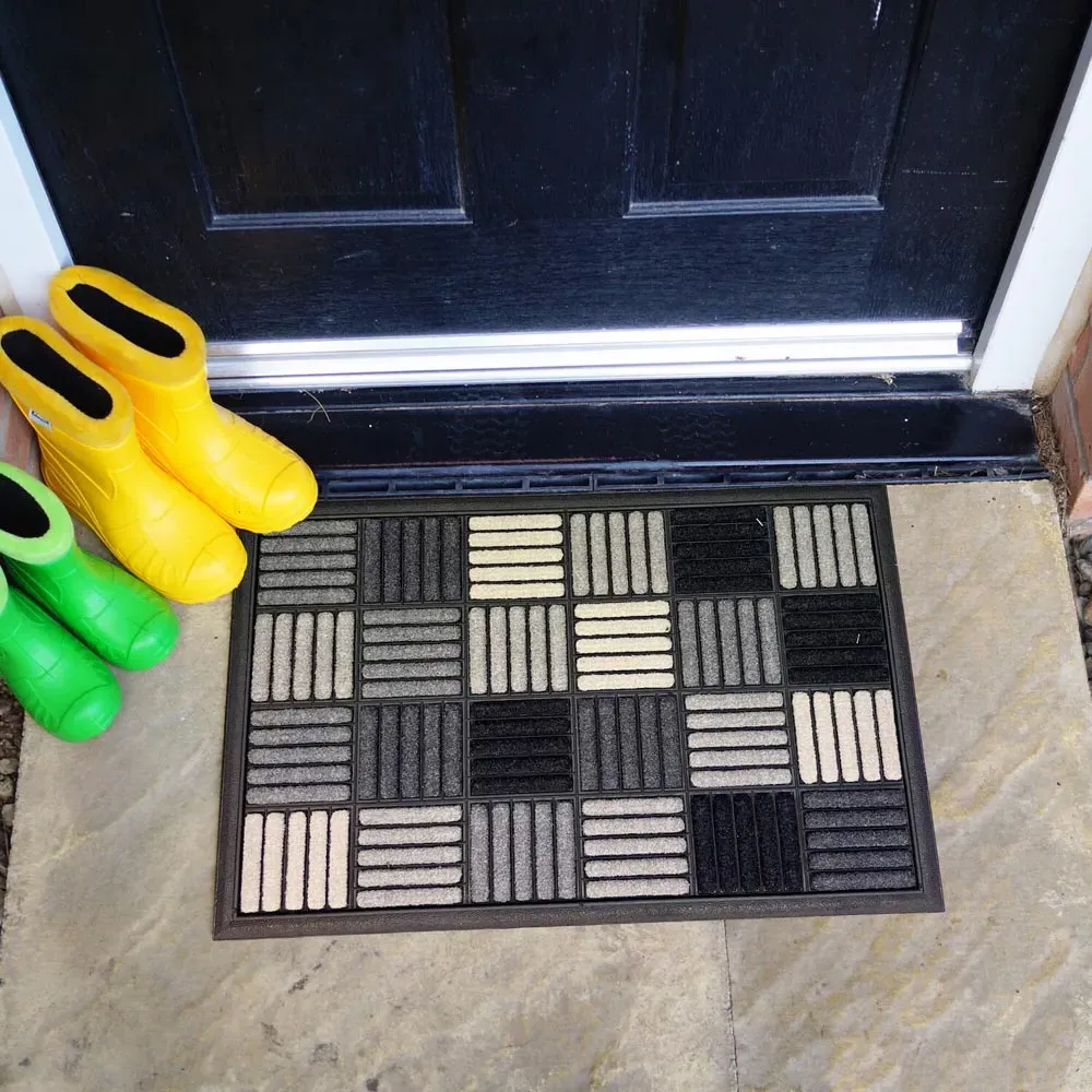 Scrape N Sorb Square Doormat - Black