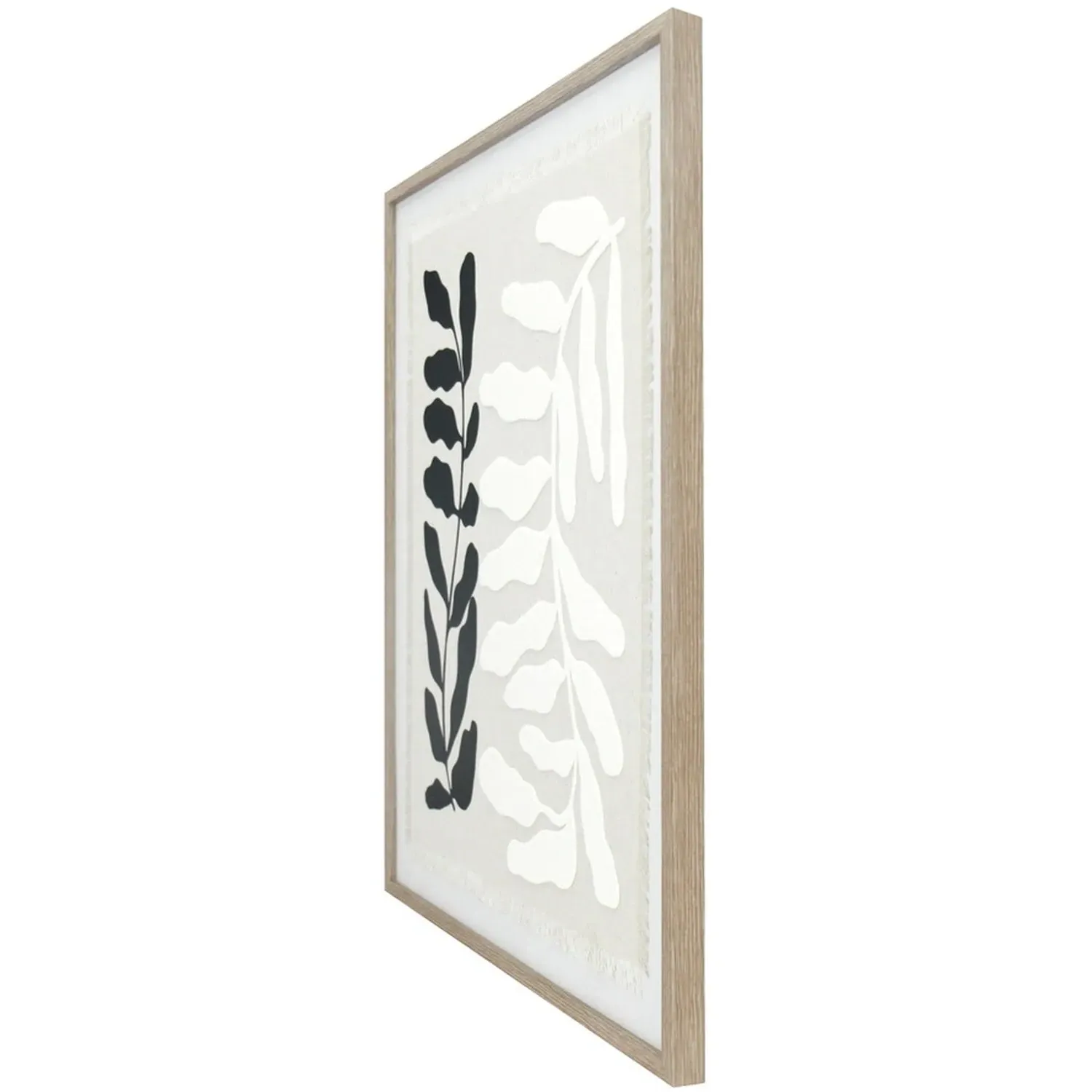 Sculpt Linen Framed Wall Art - Monochrome