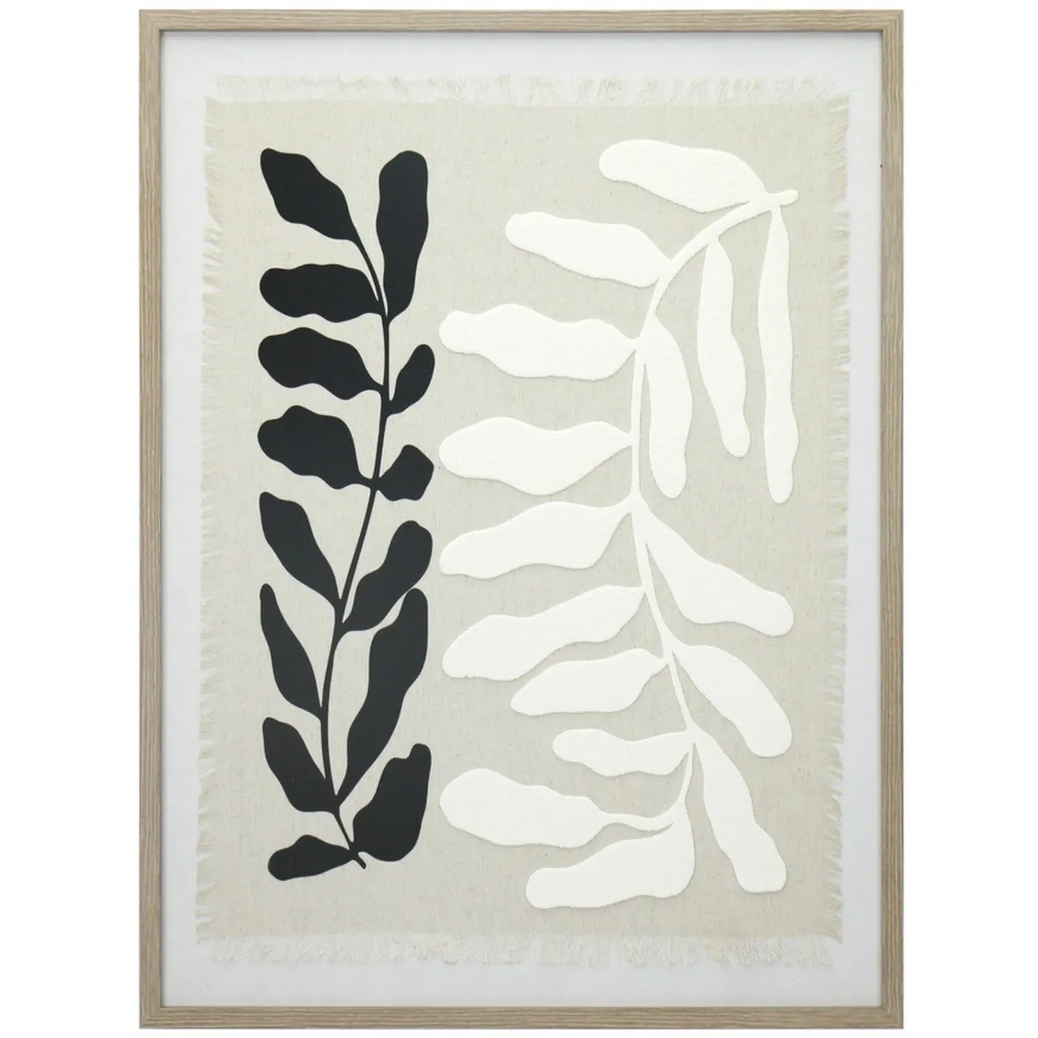 Sculpt Linen Framed Wall Art - Monochrome image