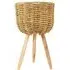 Seagrass Footed Planter - Brown