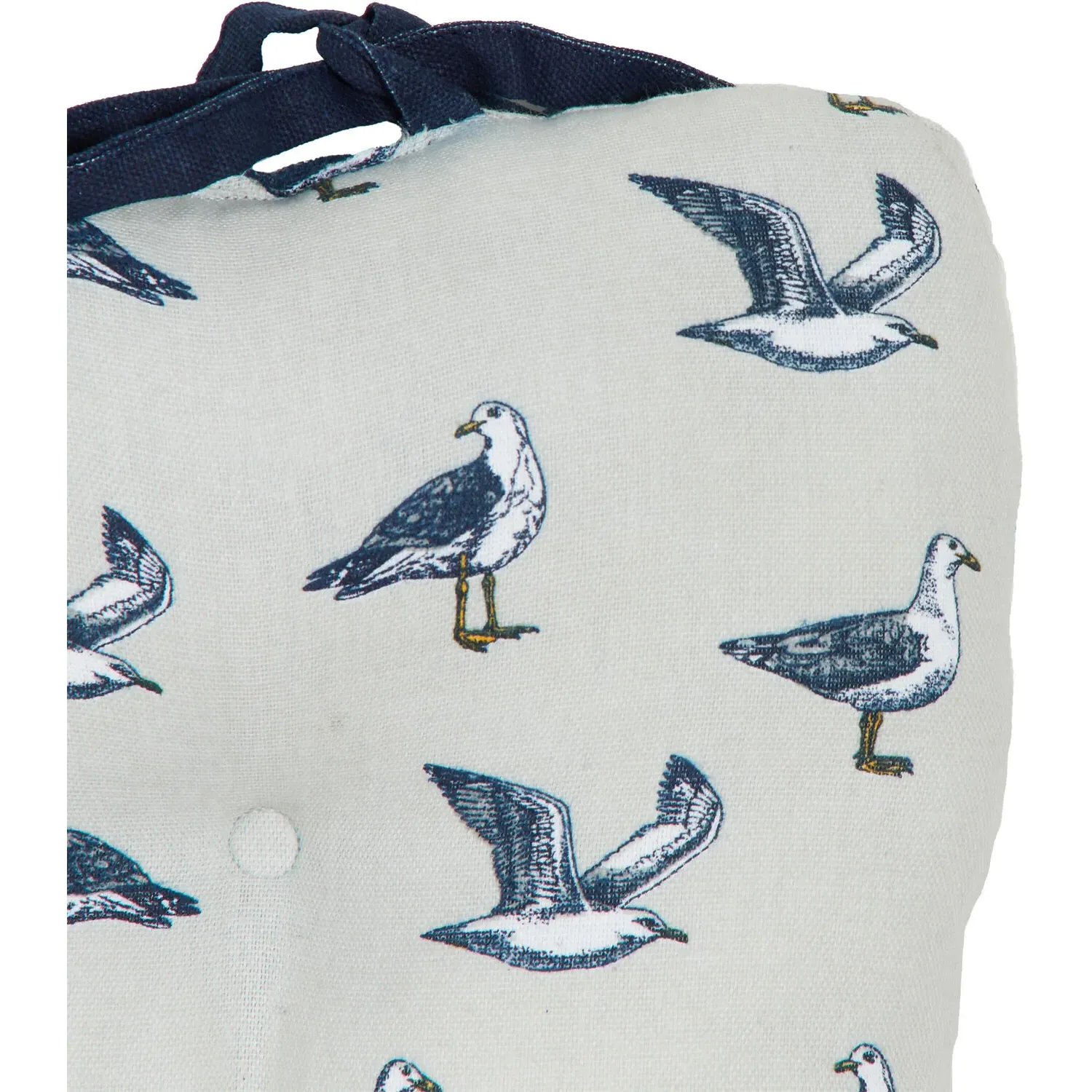 Seagull Seat Pad with Navy Trim - Blue
