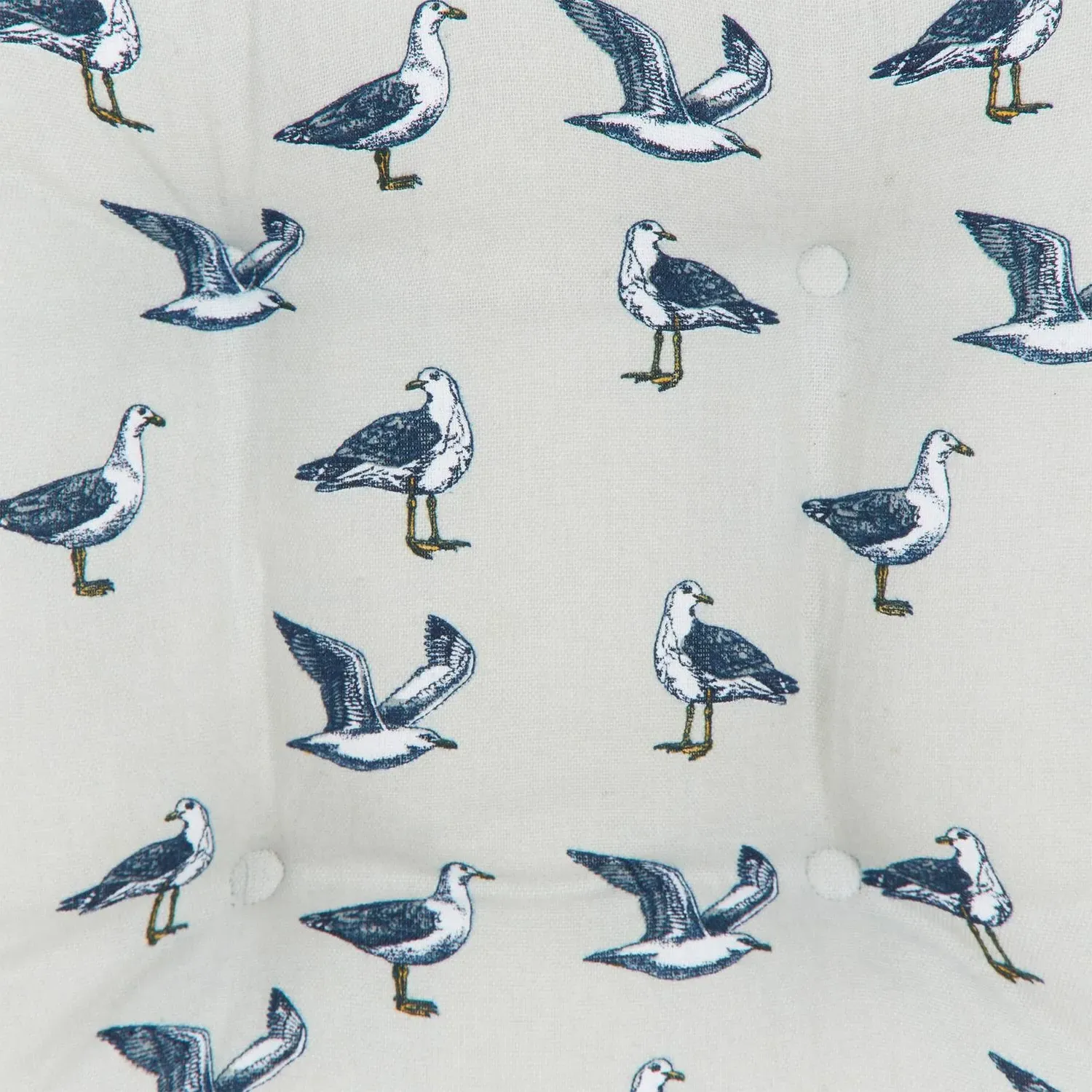 Seagull Seat Pad with Navy Trim - Blue