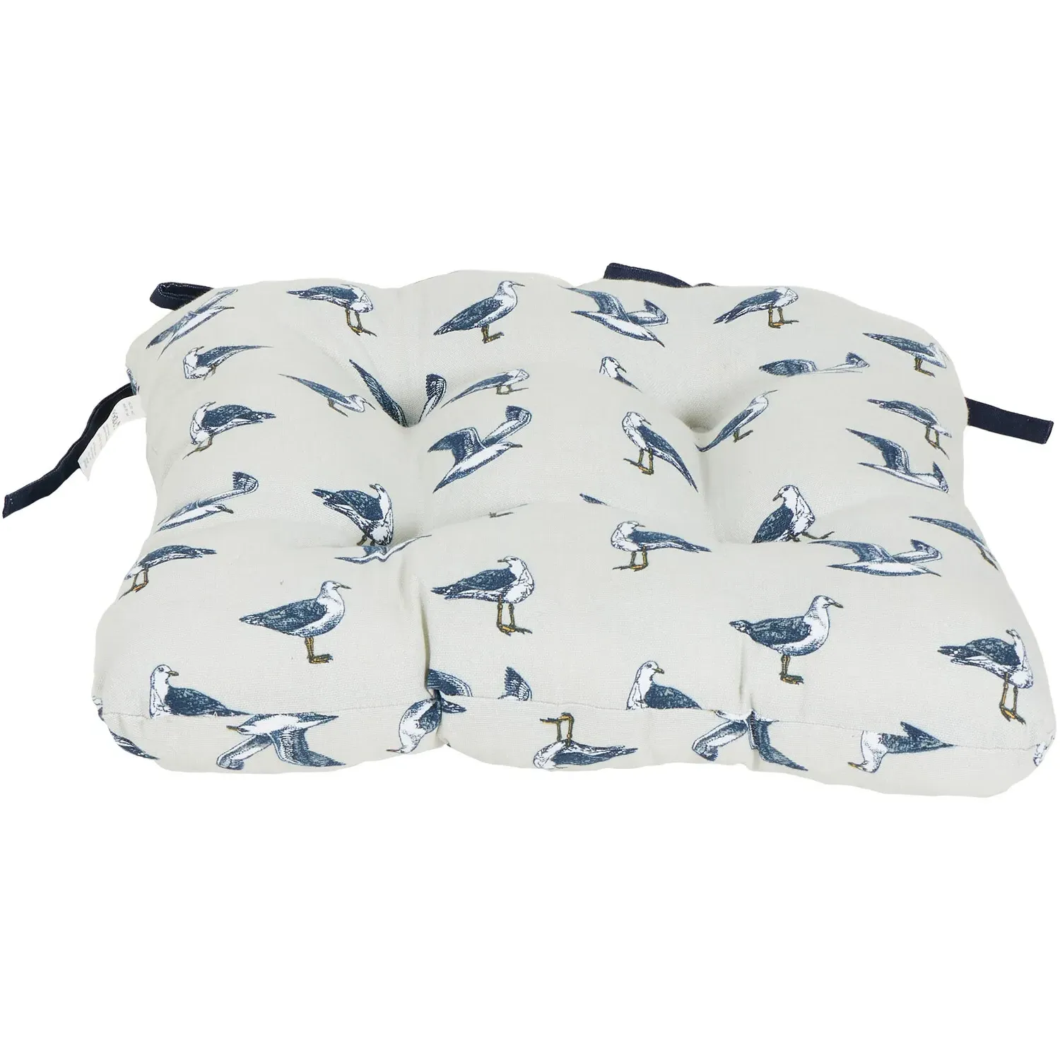Seagull Seat Pad with Navy Trim - Blue