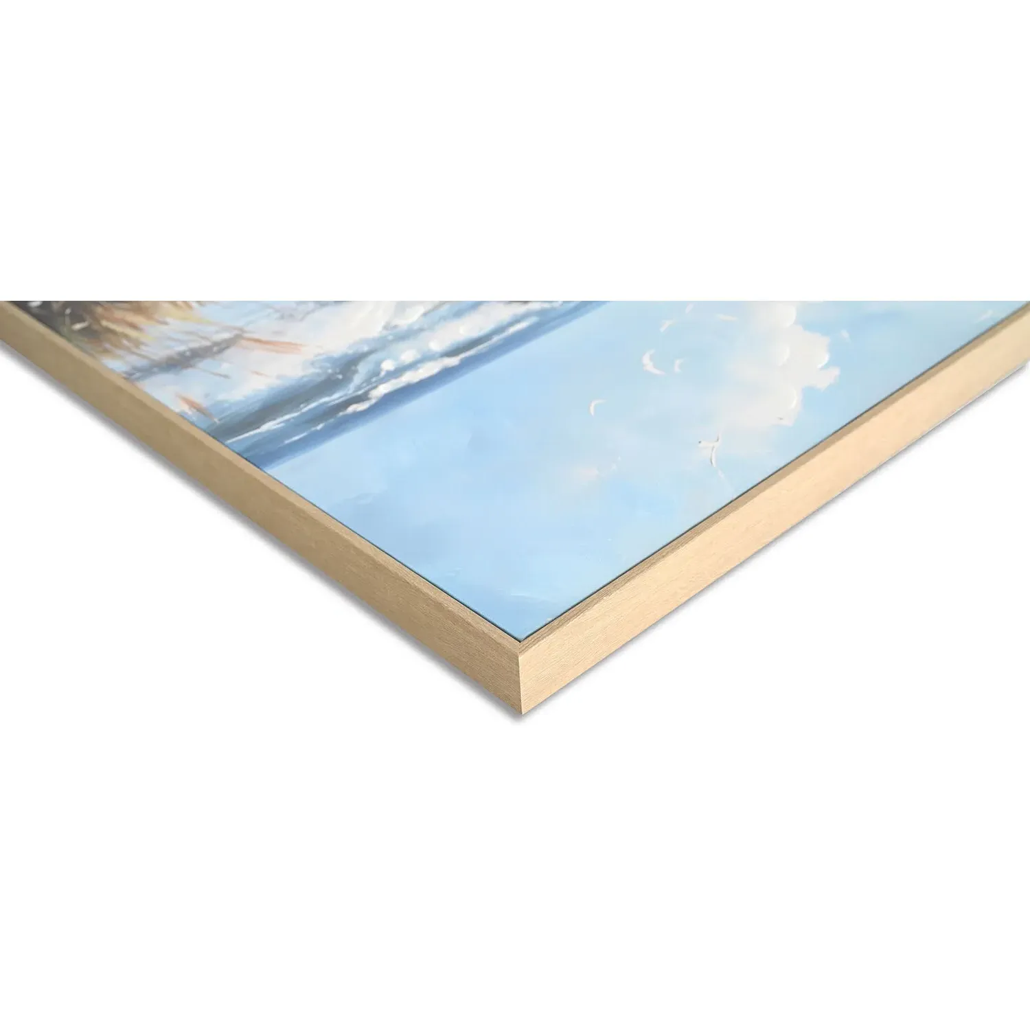 Seashore Deck Chair Framed Art - Blue