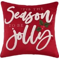 Season To Be Jolly Cushion - Red