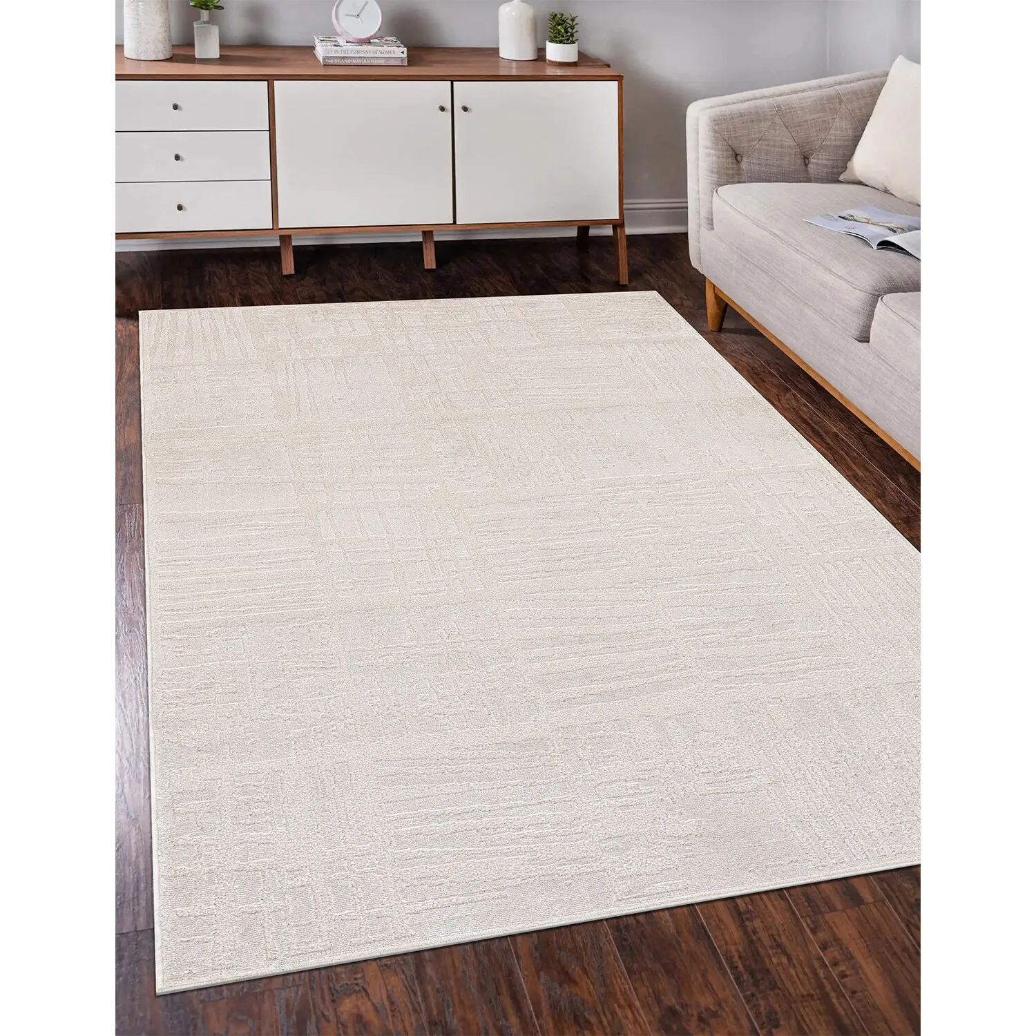 Seasons Tile Rug - Beige, Polypropylene