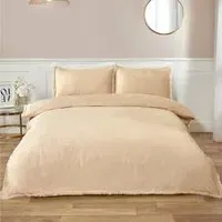 Selena Double Duvet Set - Natural, Velvet