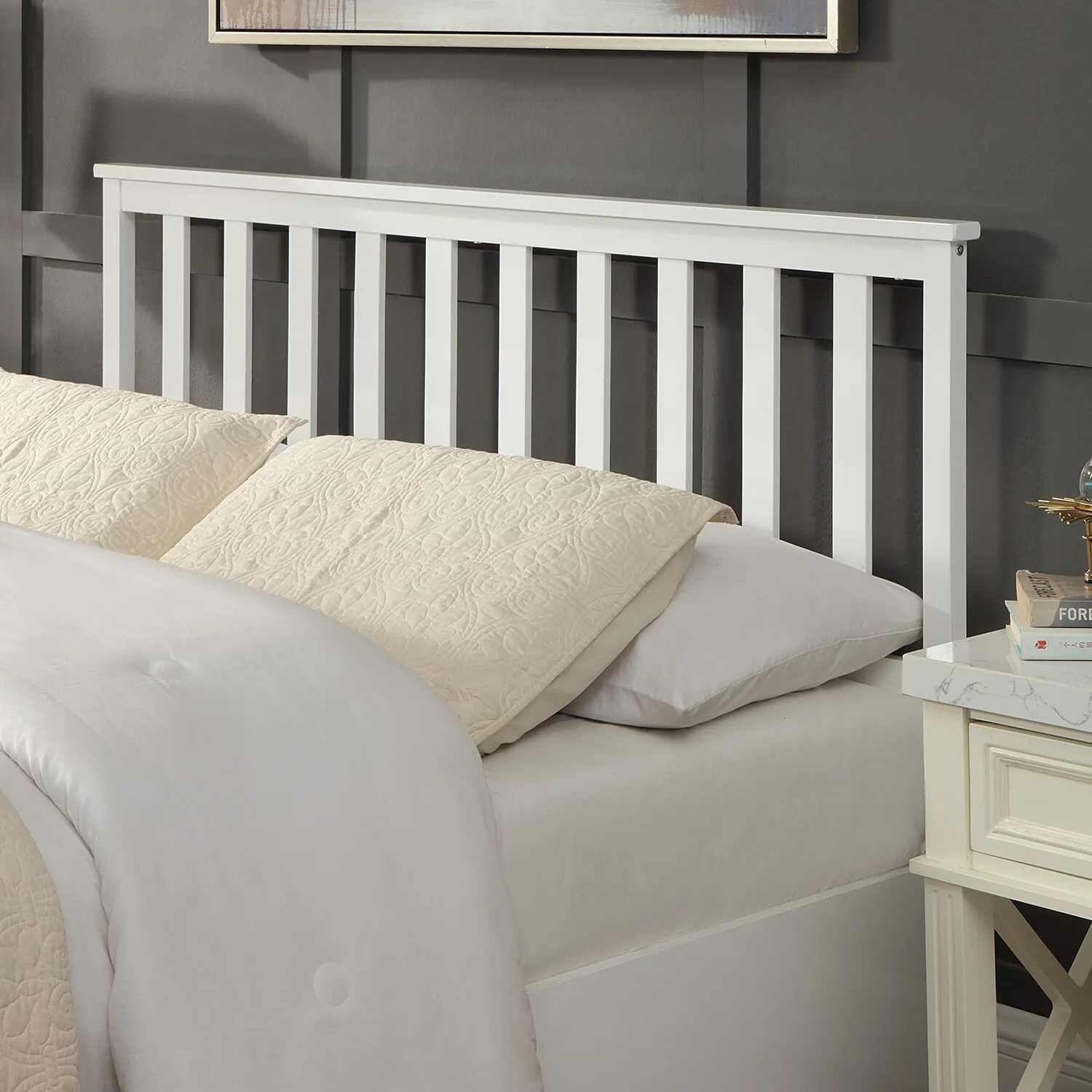 Selena Double Ottoman Bed with Storage - White