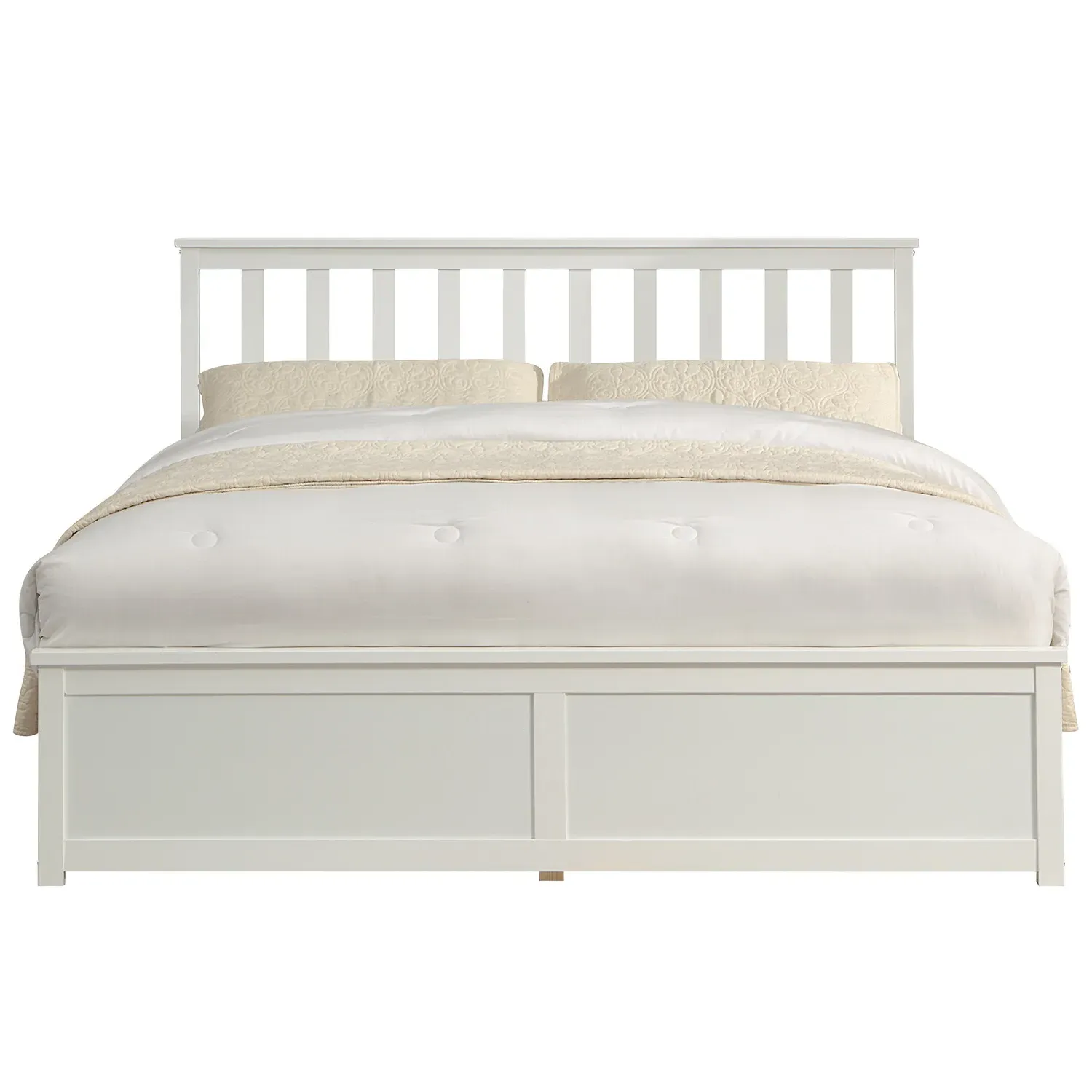 Selena King Ottoman Bed with Storage - White