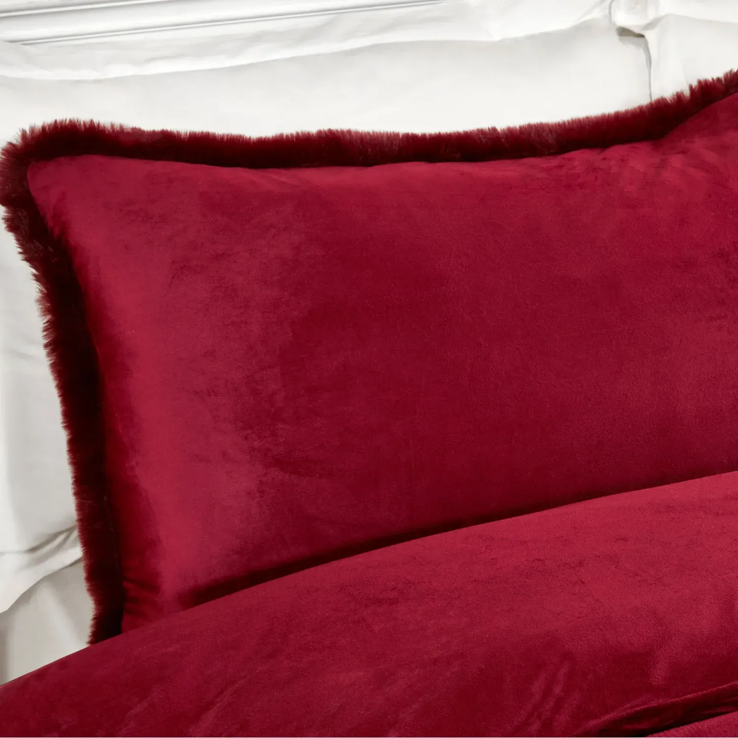 Selena King Size Duvet Set - Mulberry, Velvet