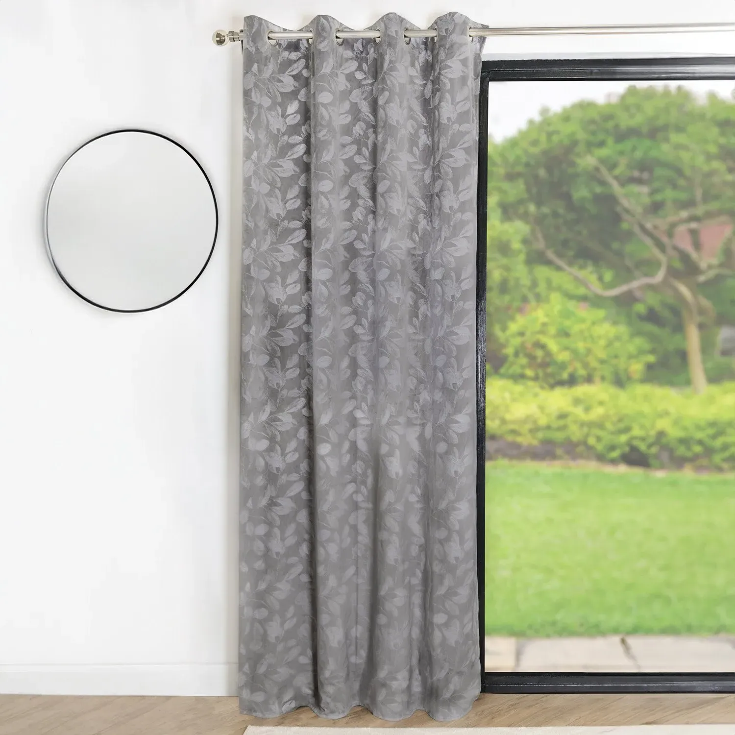 Serafina Velvet Panel Curtain - Grey image
