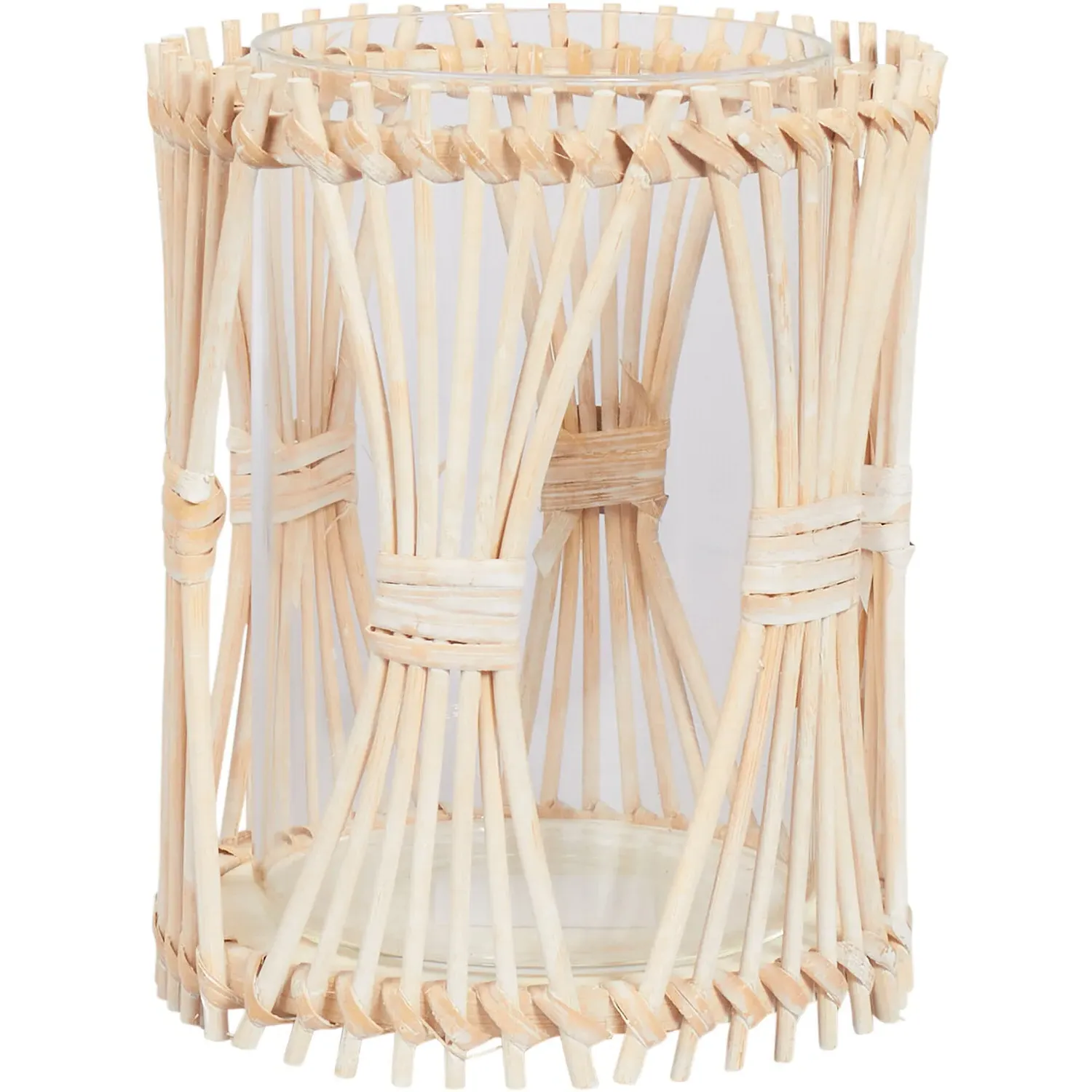 Serena Wicker Lantern - Natural image