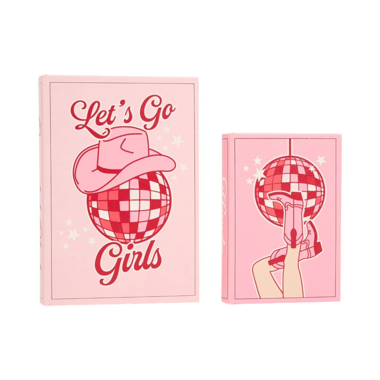 Set of 2 Cowgirl Book Boxes - Pink image