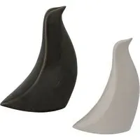 Set of 2 Dove Ornaments - Grey, White