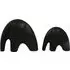 Set of 2 Elephant Ornaments - Black