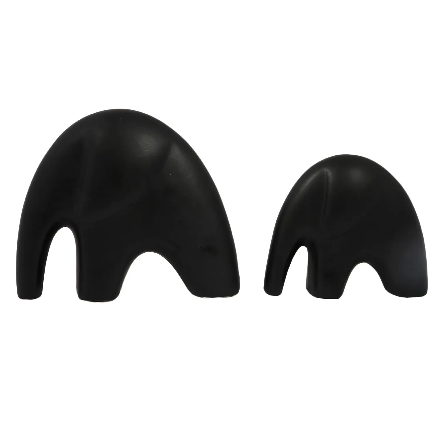Set of 2 Elephant Ornaments - Black image