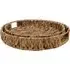 Set of 2 Round Water Hyacinth Trays - Brown