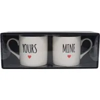 Set of 2 Yours and Mine Mugs - White
