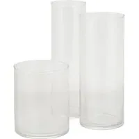 Set of 3 Cylinder Hurricanes - Clear