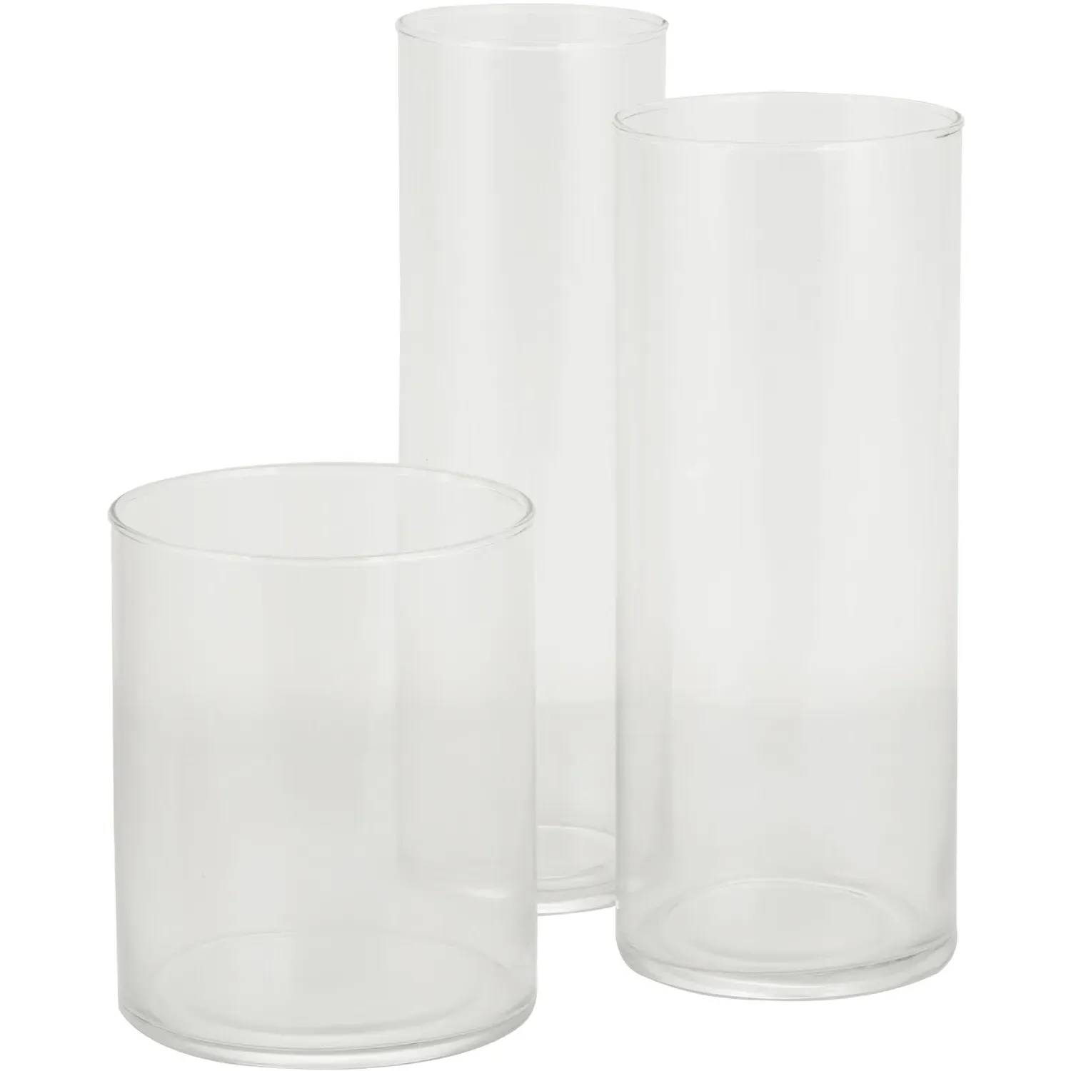 Set of 3 Cylinder Hurricanes - Clear image