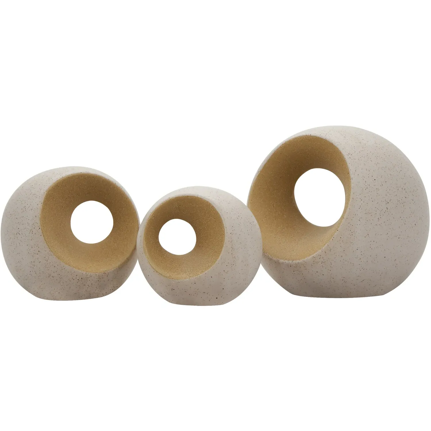 Set of 3 Deco Ornaments - Natural