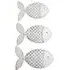 Set of 3 Fish Wall Art - White