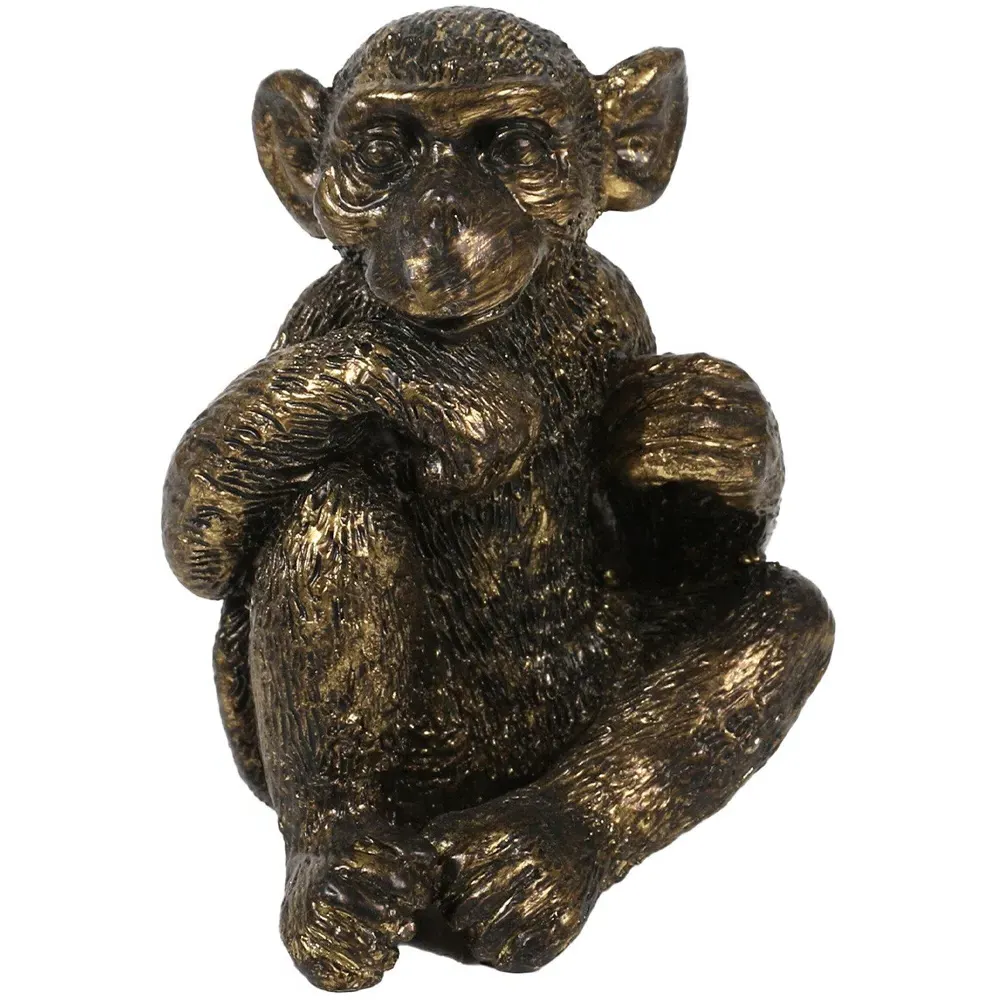 Set of 3 Monkey Ornaments - Brass