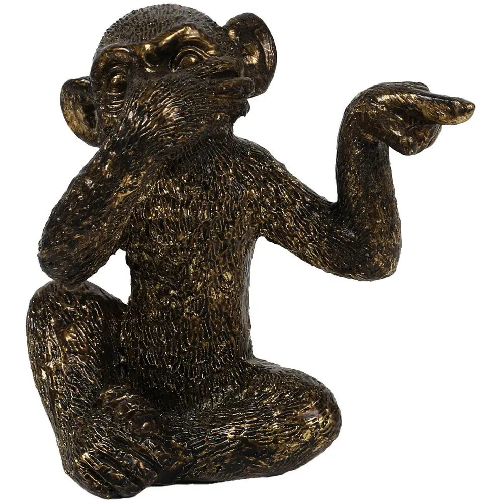 Set of 3 Monkey Ornaments - Brass
