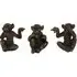 Set of 3 Monkey Ornaments - Brass