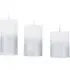 Set of 3 Ombre LED Candles - Silver
