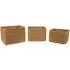 Set of 3 Rectangular Storage Baskets - Brown