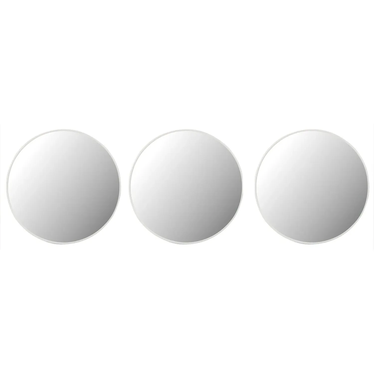 Set of 3 Round Mirrors - Neutral