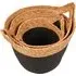 Set of 3 Storage Baskets - Black
