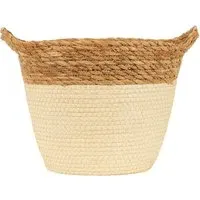 Set of 3 Storage Baskets with Handles - Brown