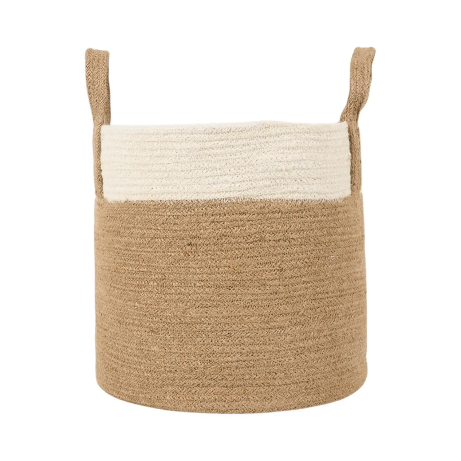 Set of 3 Woven Storage Baskets with Handles - Natural