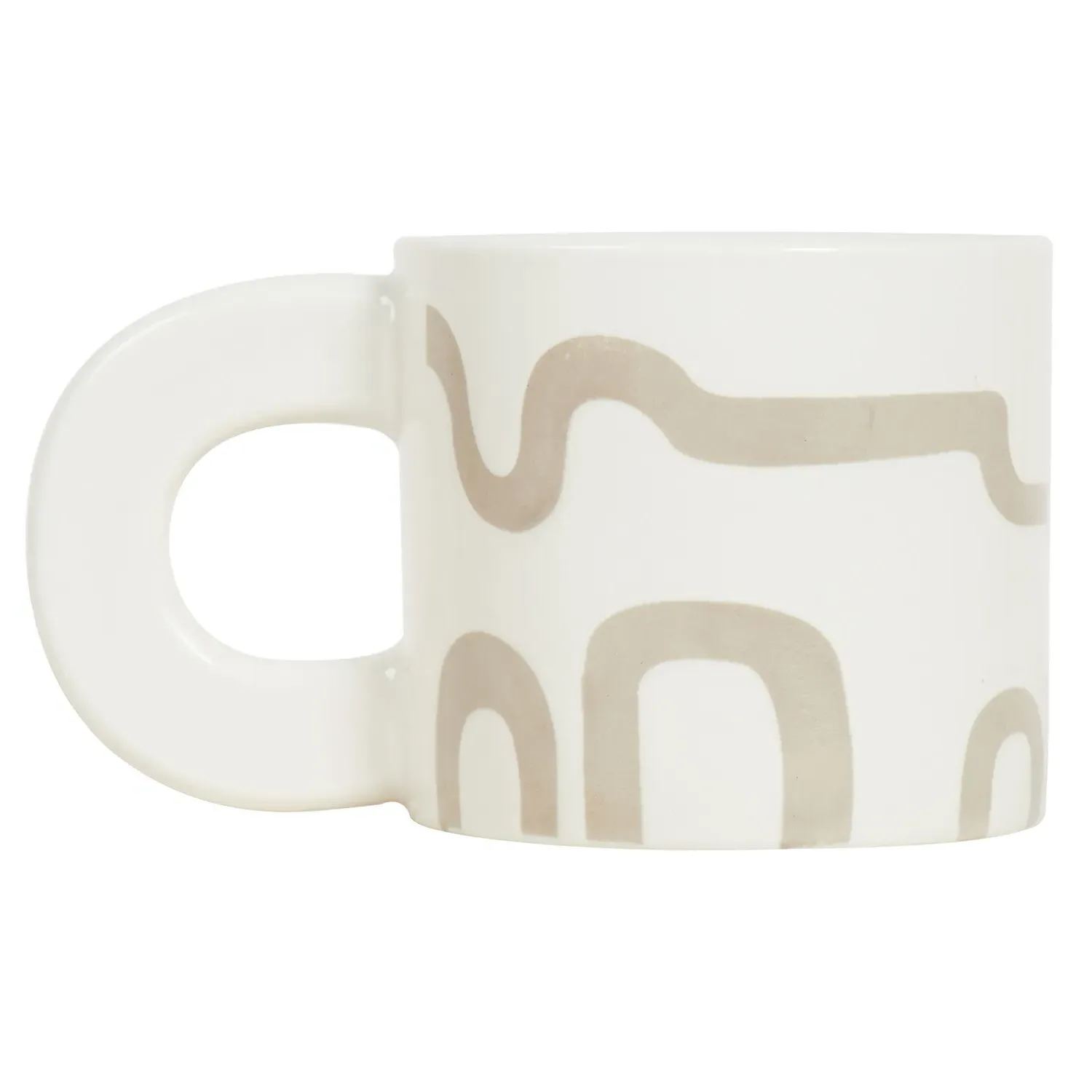 Set of 4 Abstract Mugs - Neutral