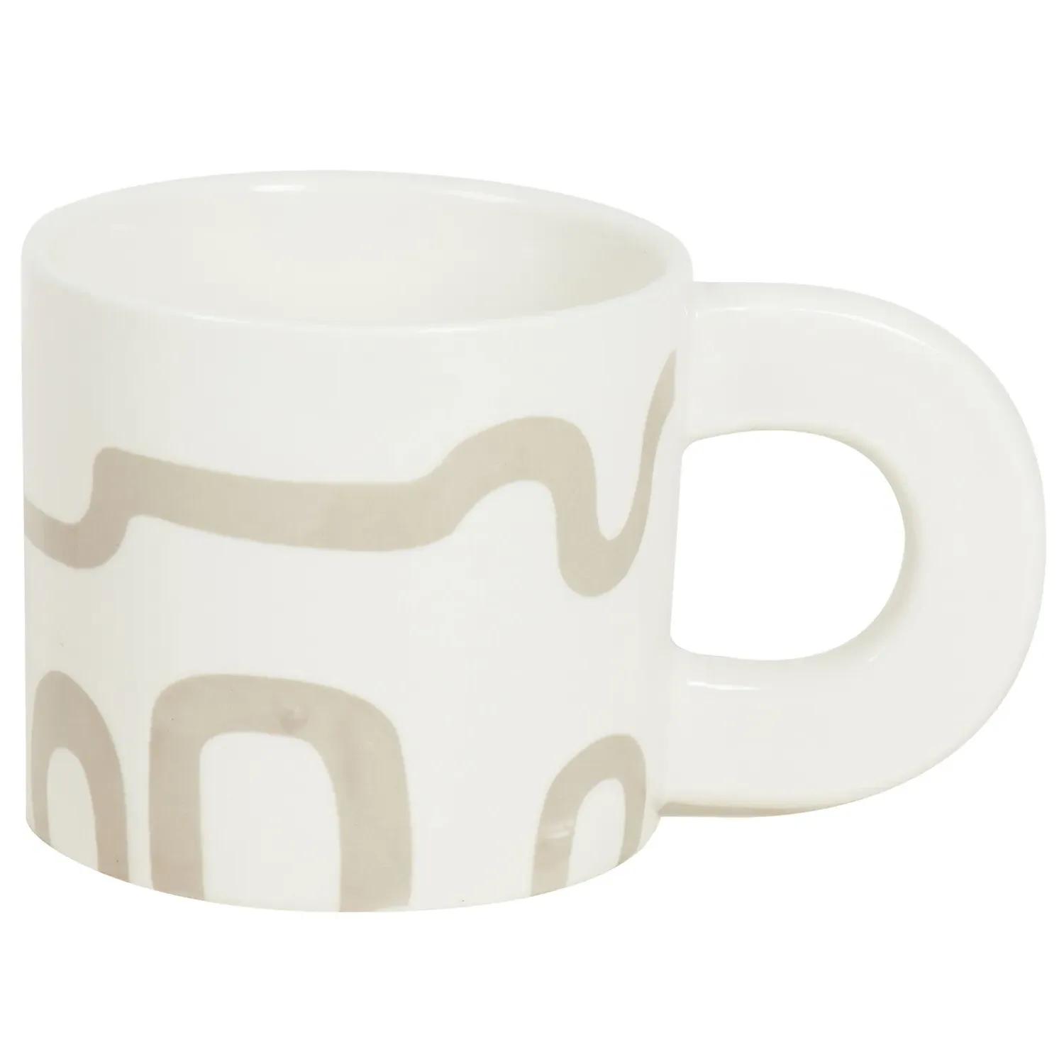 Set of 4 Abstract Mugs - Neutral