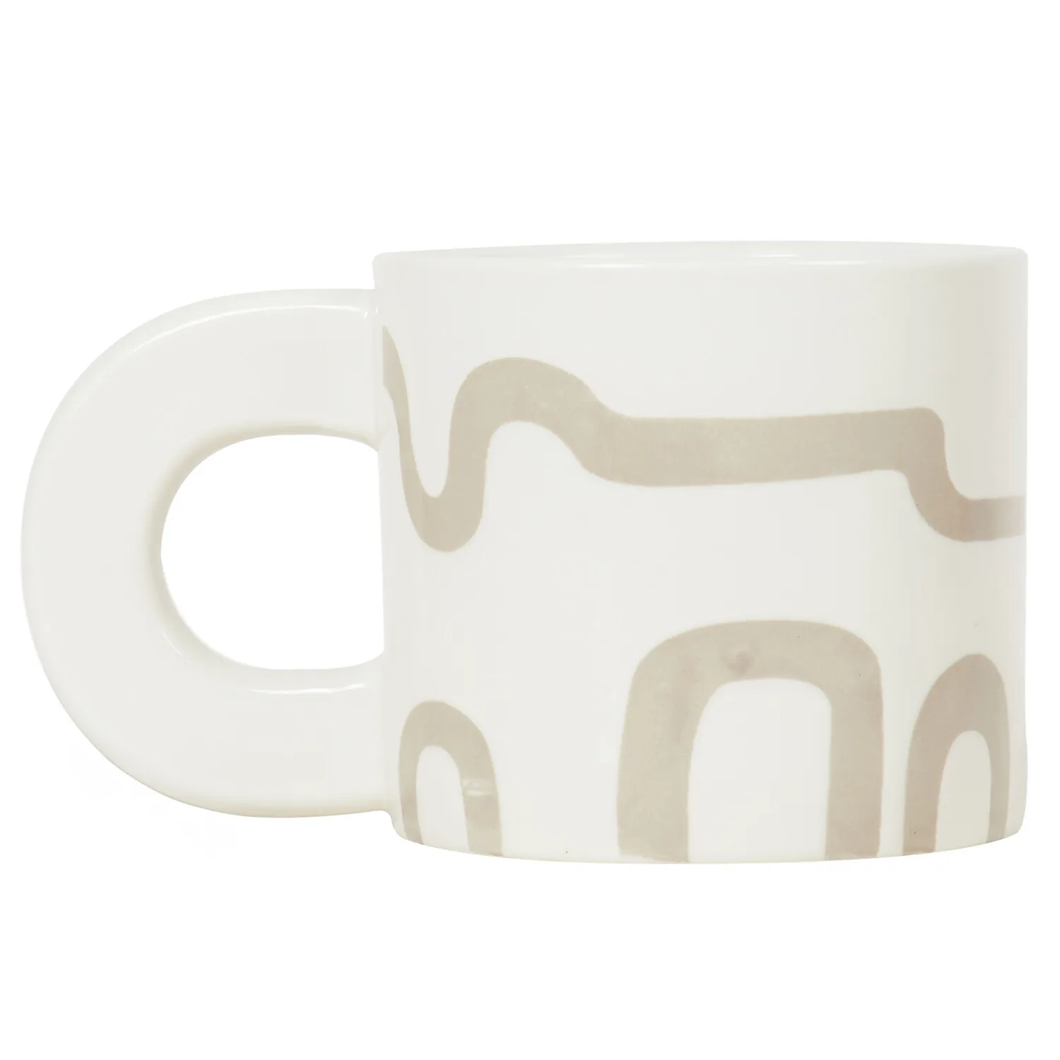 Set of 4 Abstract Mugs - Neutral