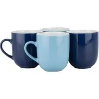 Set of 4 Contrasting Tone Mugs - Blue