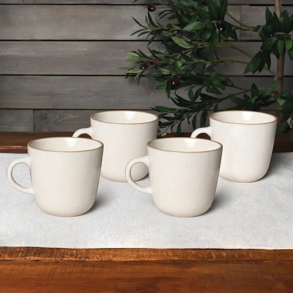 Set of 4 Speckled Mugs - Oatmeal