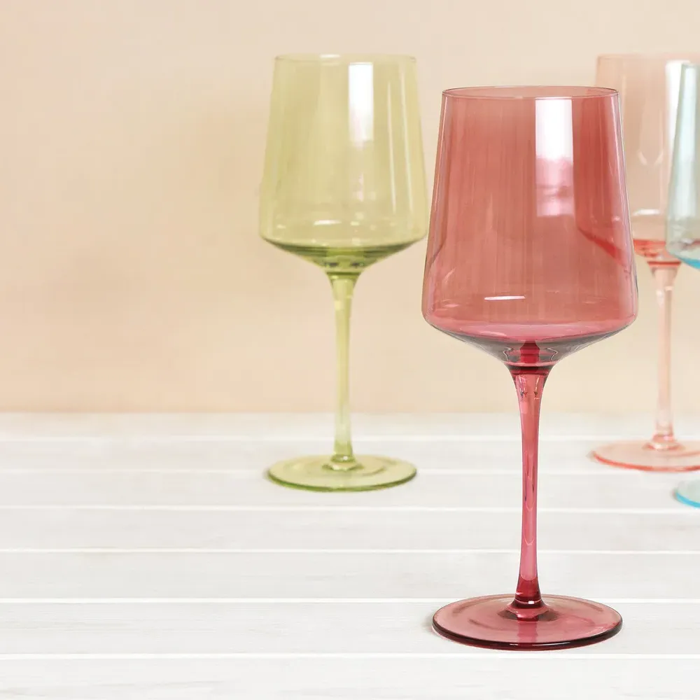 Set of 4 Wine Glasses - Multi-Color